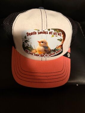 "Death smiles at us all, all we can do is smile back" trucker